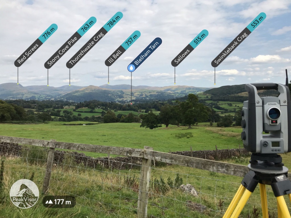 Total Station with Lake District Fells in the background