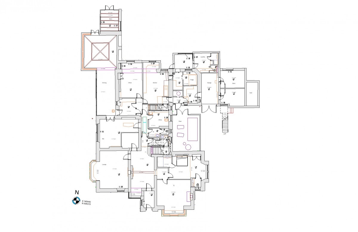 Ground floor plan of a hotel