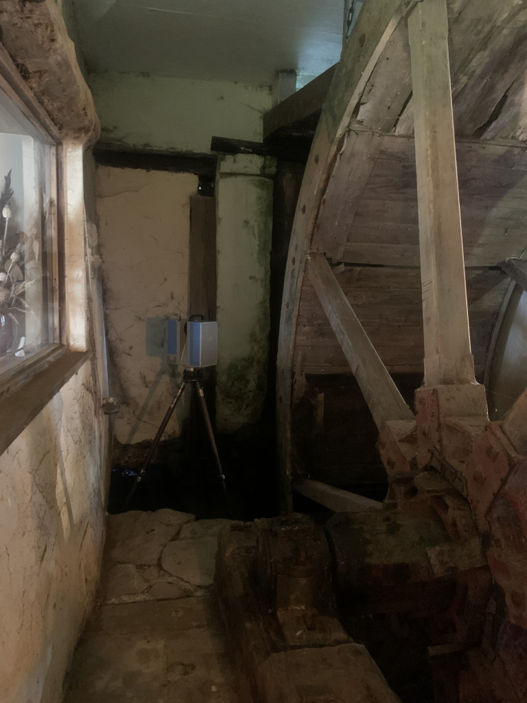 3D laser scanning inside The Mill at Ulverston