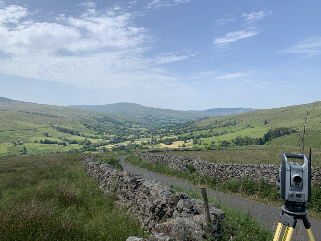 Land survey near Dent Railway Station looking down Dentdale