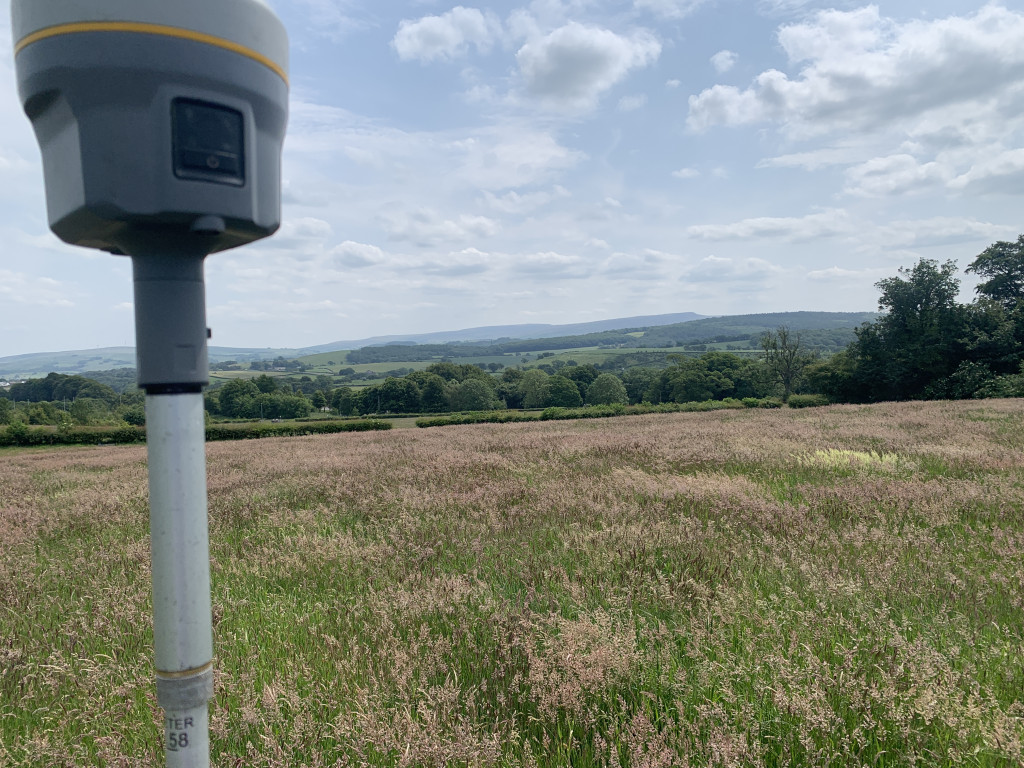 Land survey near Lancaster looking towards Clougha Pike