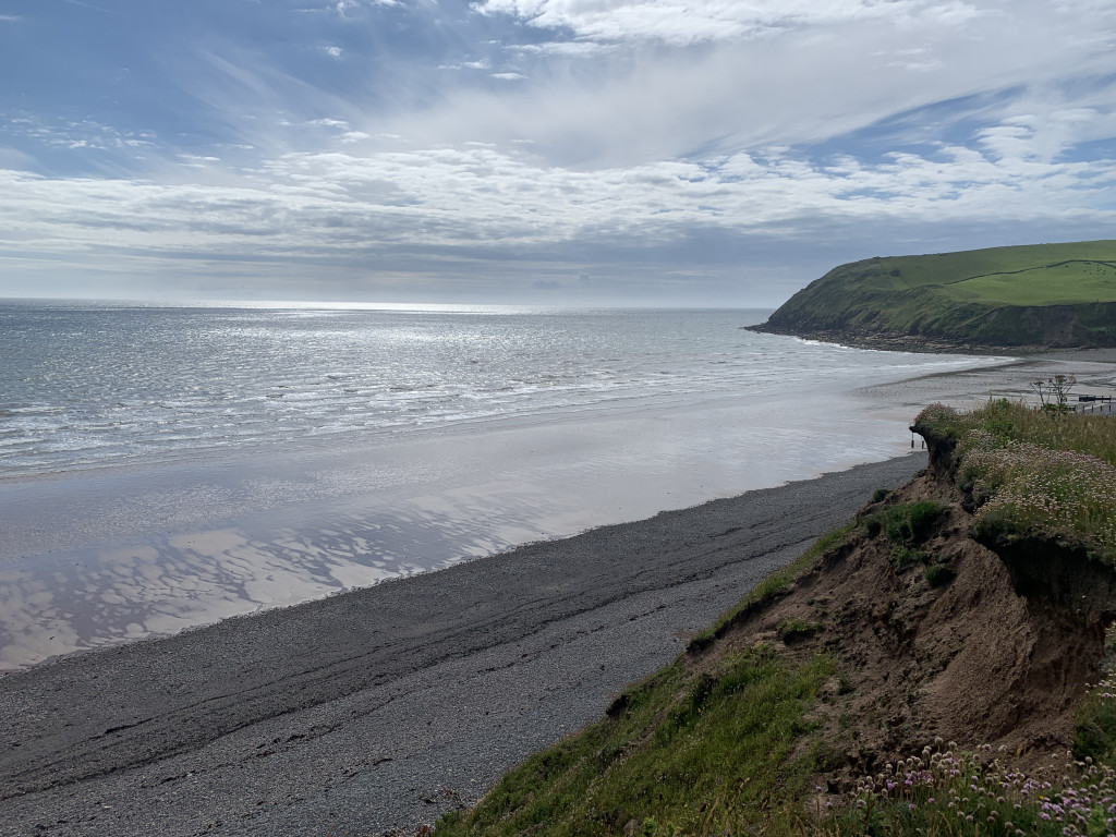 View from the clifftop at St Bees during a land survey