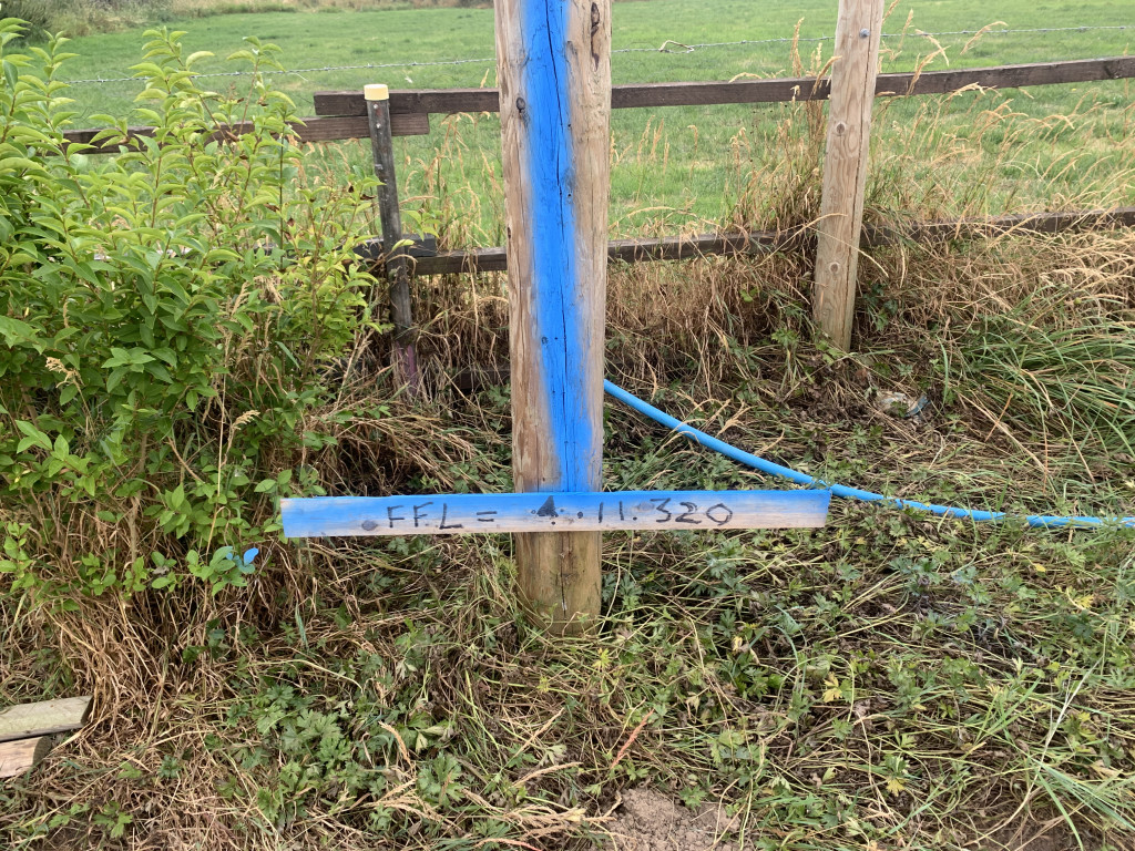 ite datum and level for setting out in Warton